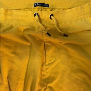 Splash Yellow Drawstring Pants